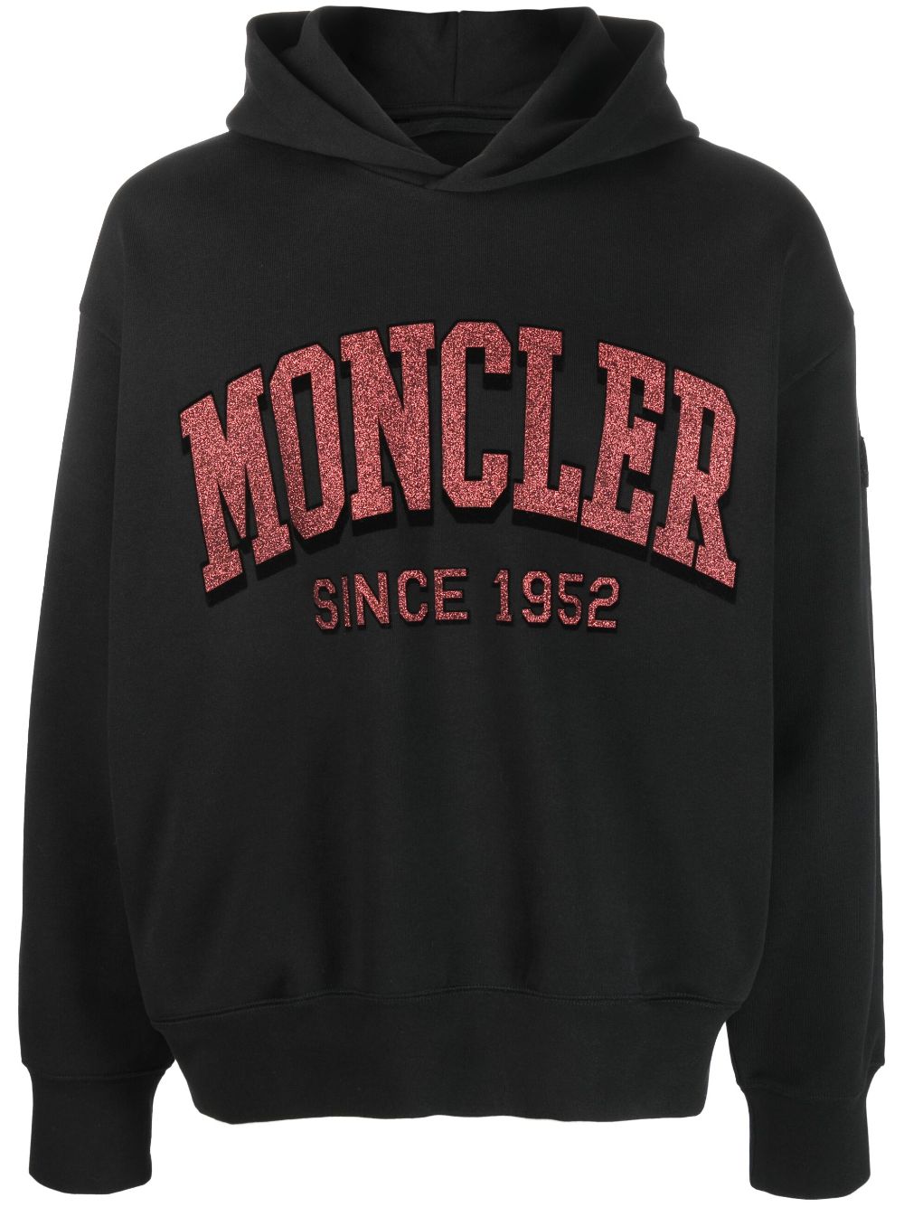 Moncler glitter logo-print hoodie