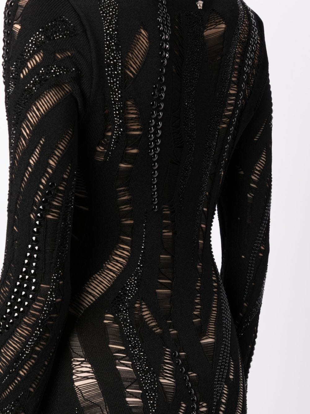 Versace semi-sheer long-sleeve dress - Image 5
