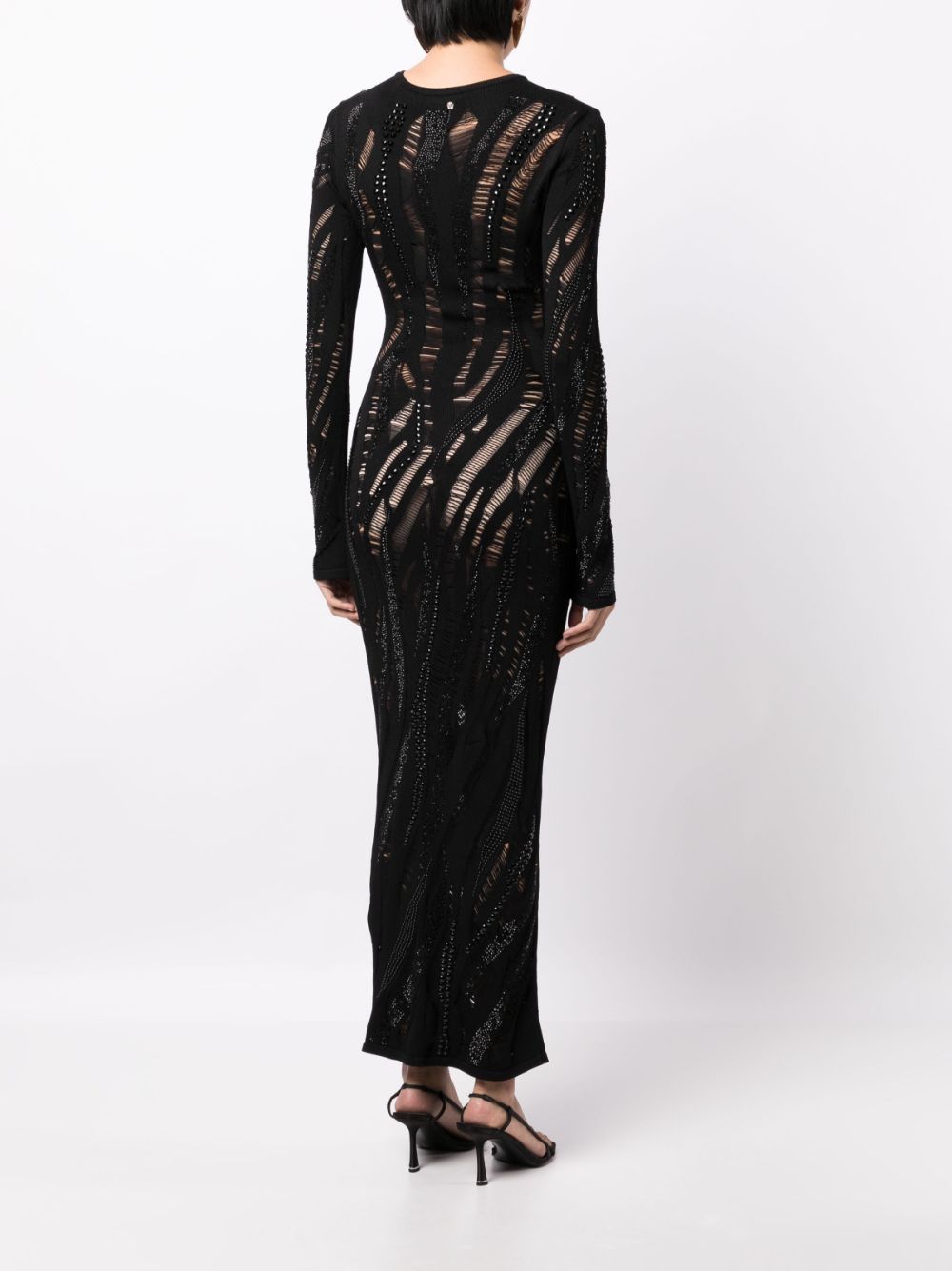 Versace semi-sheer long-sleeve dress - Image 4