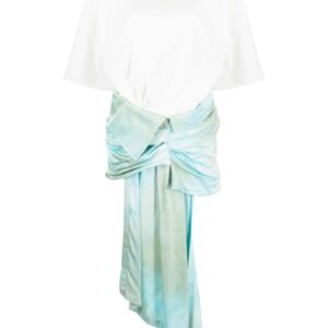 Off-White draped-skirt minidress