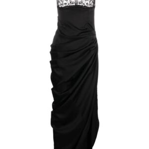 Jacquemus  La Saudade floral-embroidered asymmetric dress