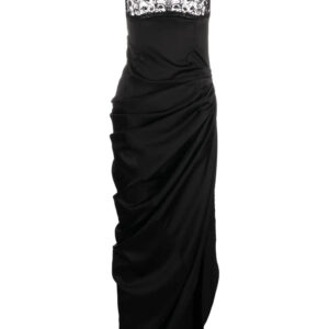 Jacquemus  La Saudade floral-embroidered asymmetric dress