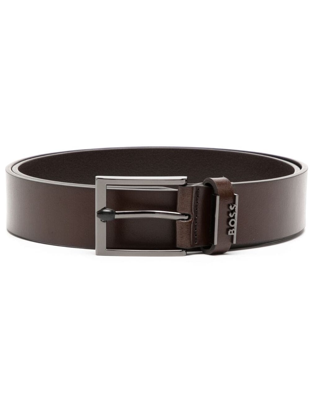 Louis Vuitton logo-plaque leather belt