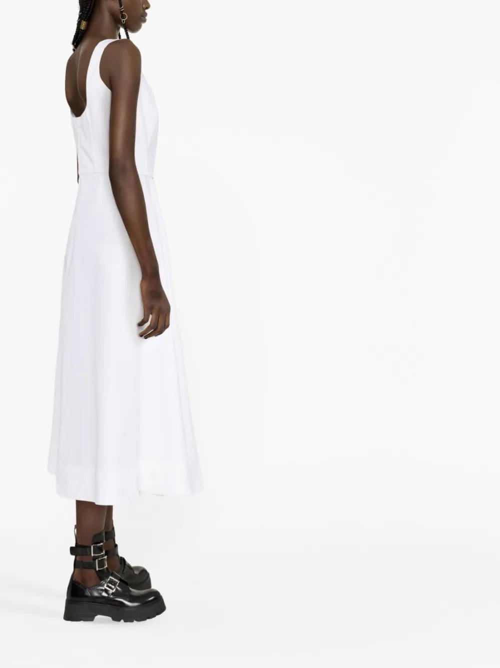 Alexander McQueen asymmetric sleeveless midi dress - Image 4