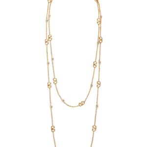 Valentino Garavani  VLogo Signature Swarovski-embellished layered necklace