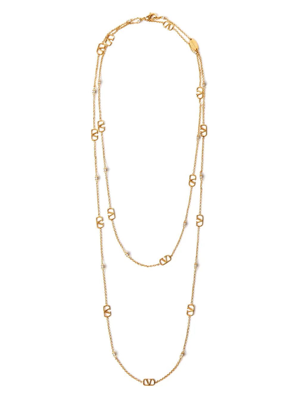Valentino Garavani VLogo Signature Swarovski-embellished layered necklace