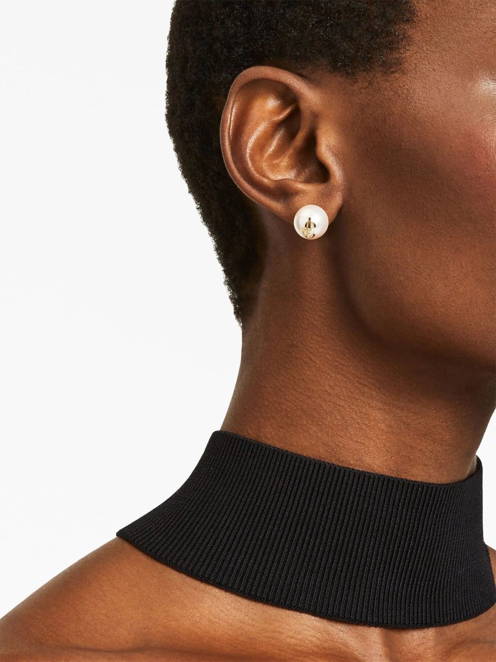 Jimmy Choo debossed-logo pearl earrings - Image 2