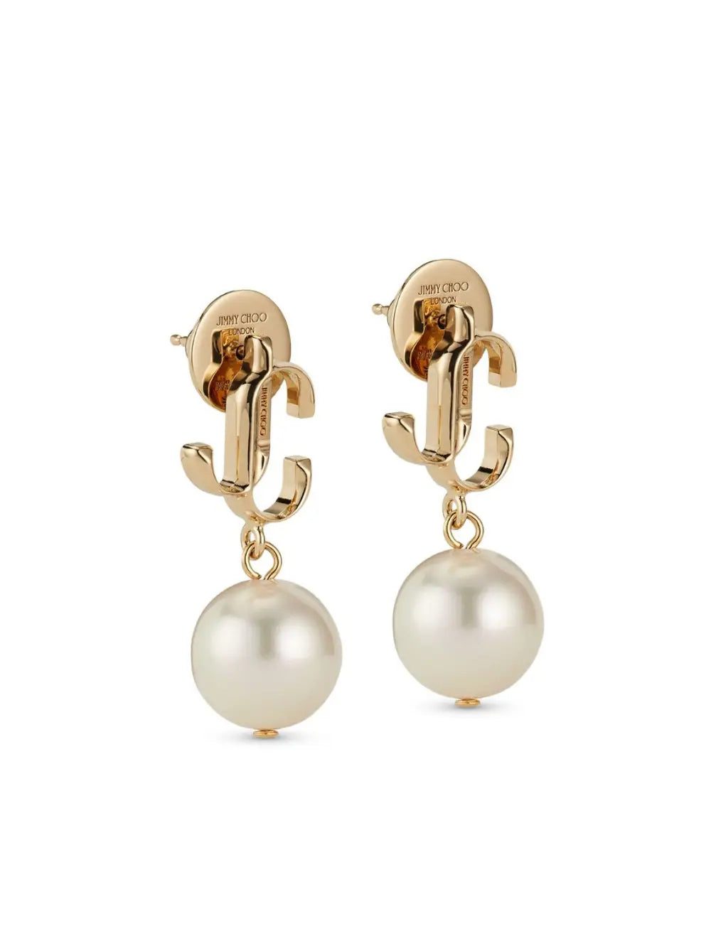 Jimmy Choo logo-lettering pearl earrings - Image 3
