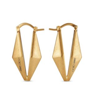 Jimmy Choo engraved-logo earrings