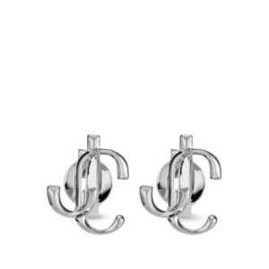 Jimmy Choo logo-lettering stud earrings
