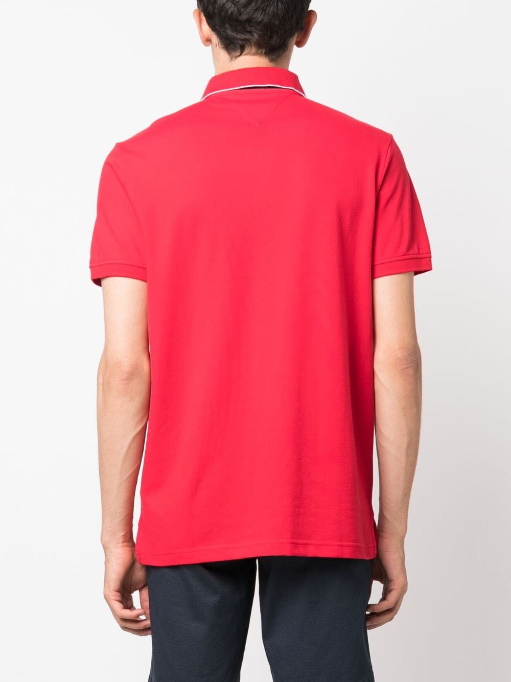 Tommy Hilfiger logo-patch cotton polo shirt - Image 4