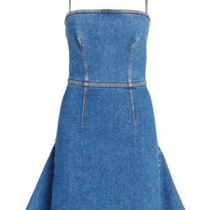 Alexander McQueen  Kickback denim minidress