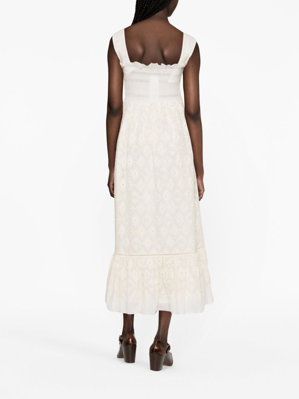 Gucci broderie anglaise cotton midi dress - Image 3