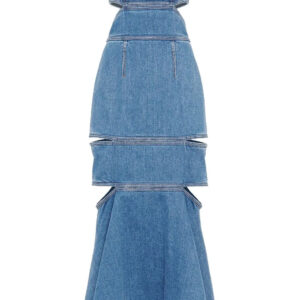 Alexander McQueen  bustier cut-out denim dress