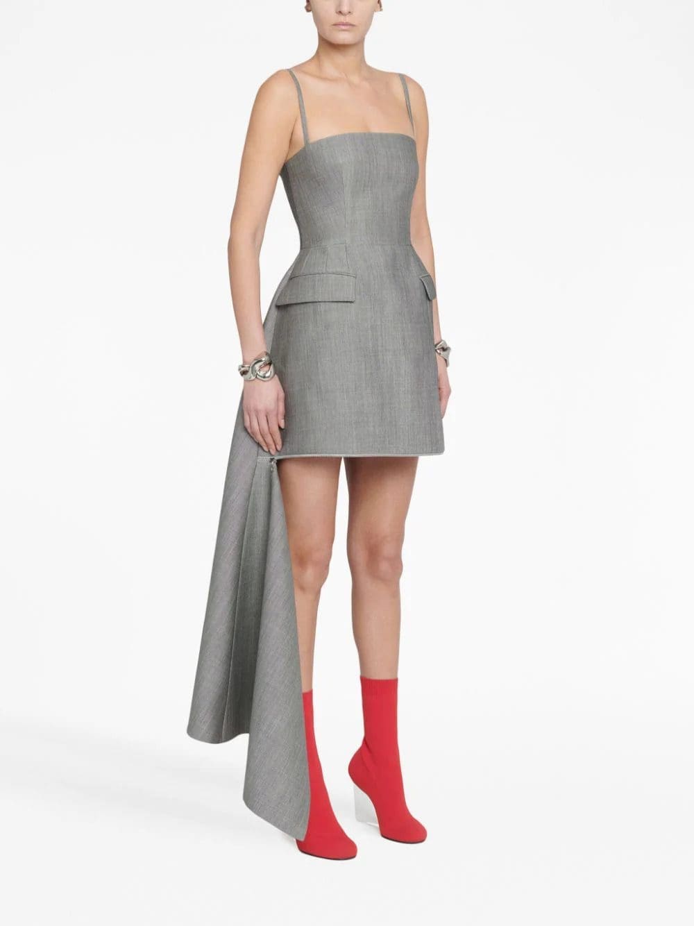 Alexander McQueen draped wool minidress - Image 2