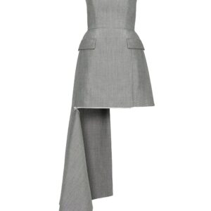 Alexander McQueen  draped wool minidress