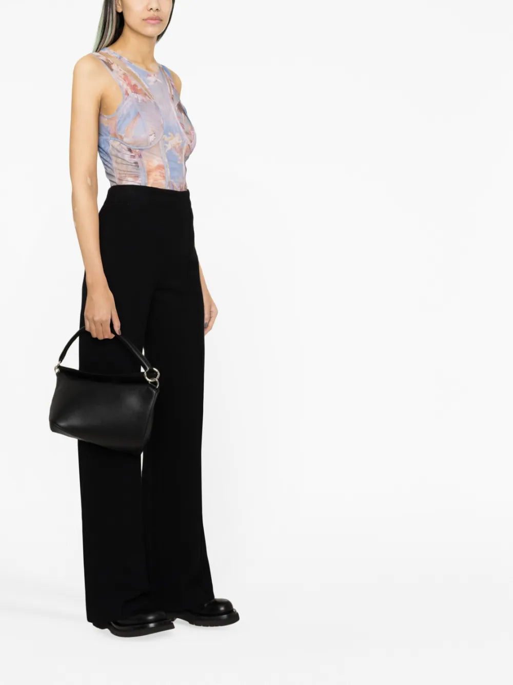 Balmain Sky-print tulle bodysuit - Image 3