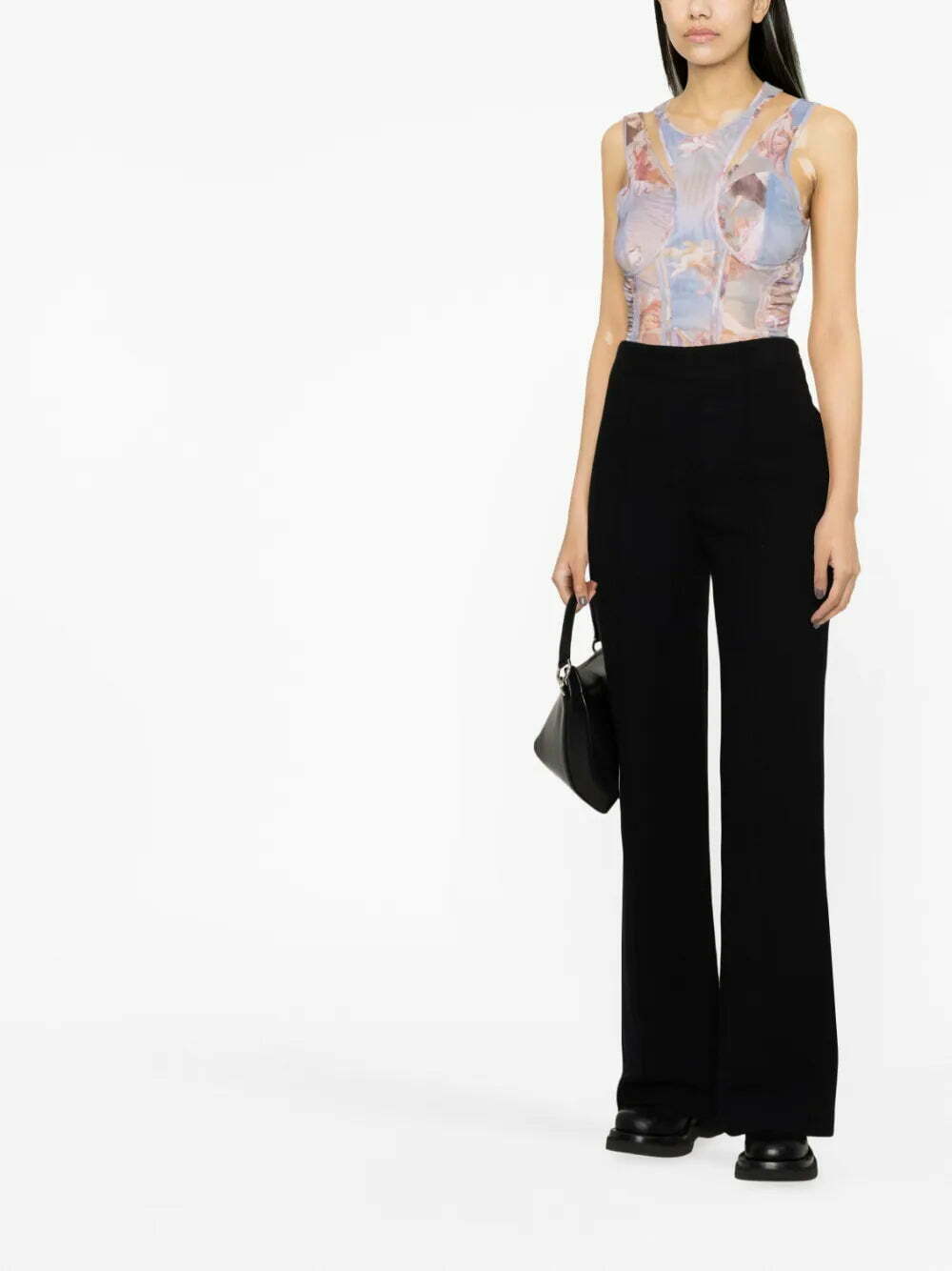 Balmain Sky-print tulle bodysuit - Image 2