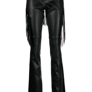 Versace fringed boot-cut trousers