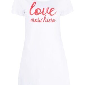 Love Moschino logo-print cotton T-shirt dress