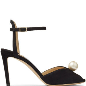 Jimmy Choo  Sacora 85mm pearl-embellished sandals