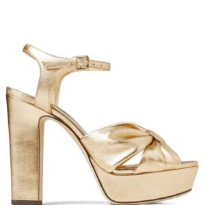 Jimmy Choo  Heloise 120mm metallic-finish sandals