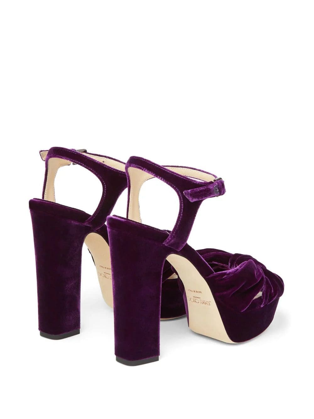 Jimmy Choo Heloise 120mm velvet platform sandals - Image 3