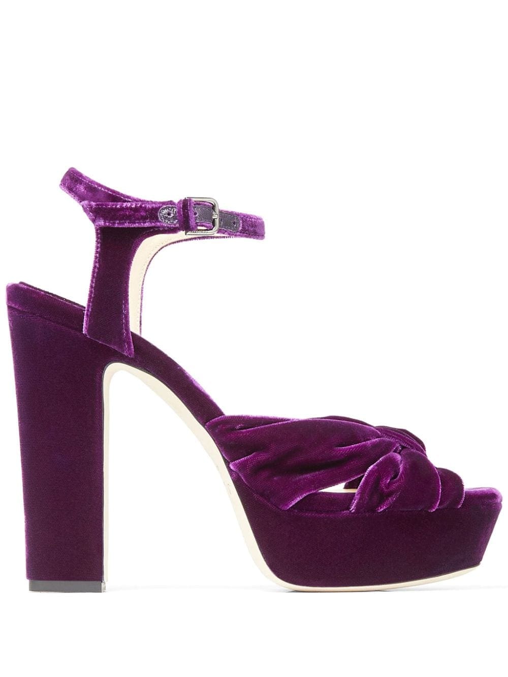 Jimmy Choo Heloise 120mm velvet platform sandals