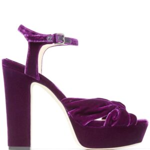 Jimmy Choo  Heloise 120mm velvet platform sandals