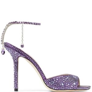 Jimmy Choo  Saeda 100mm crystal-embellished sandals