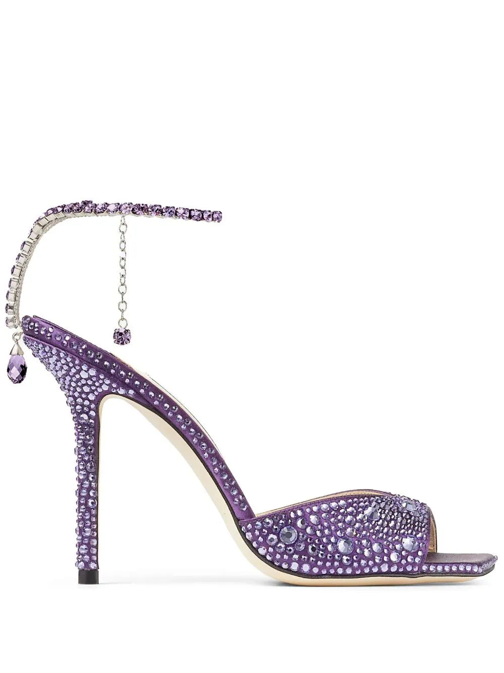 Jimmy Choo Saeda 100mm crystal-embellished sandals
