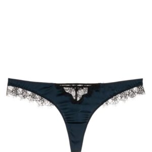 Kiki de Montparnasse  Lace Inset silk thong