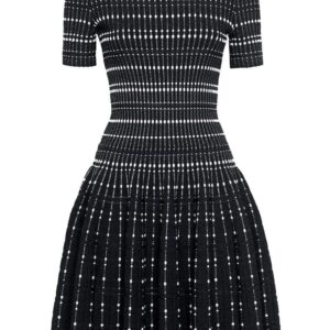 Alexander McQueen  contrast-thread knitted minidress