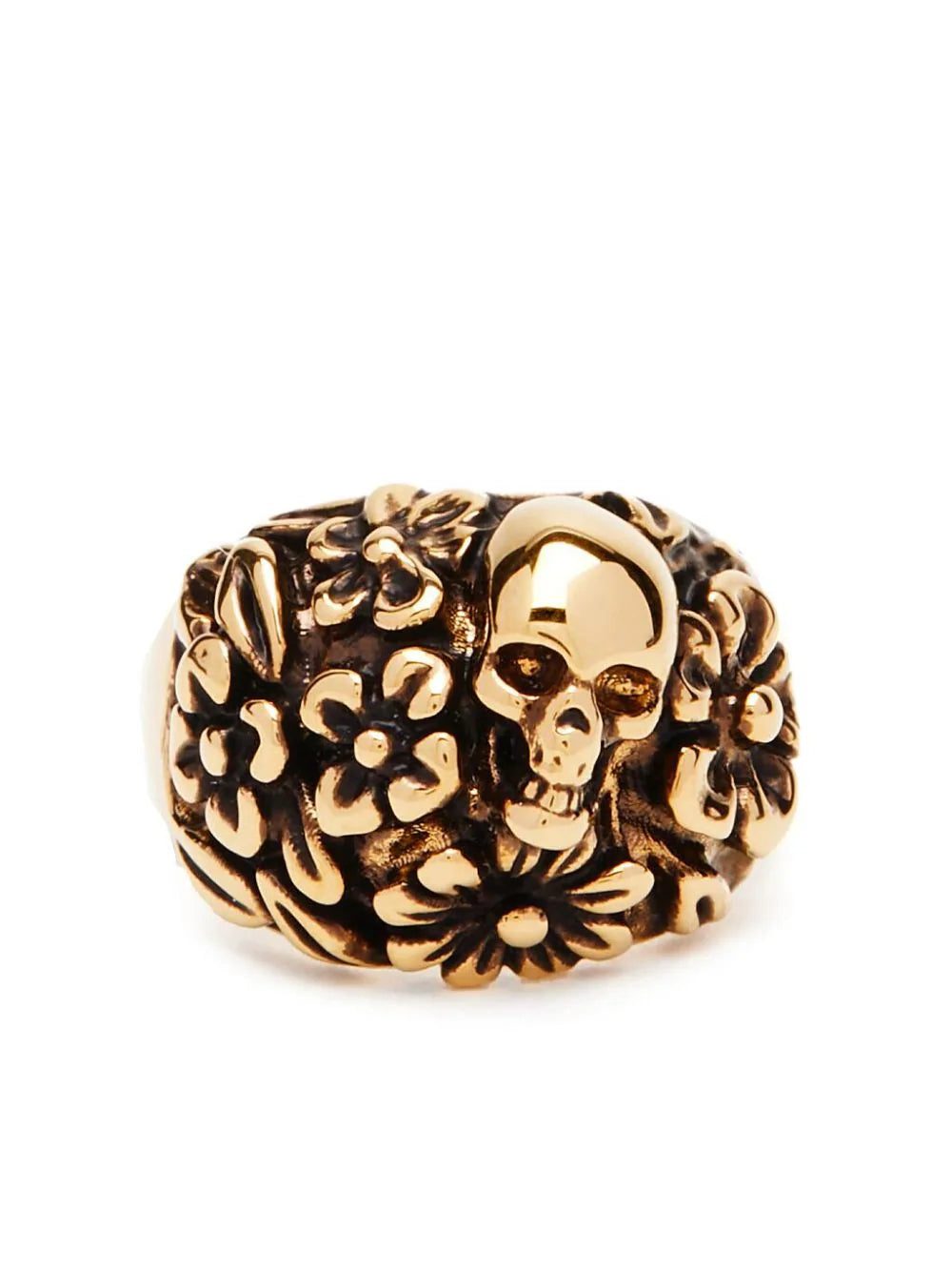 Alexander McQueen The Floral Skull ring