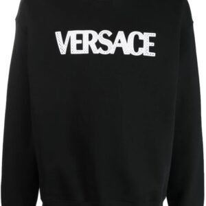 Versace mesh logo appliqué sweatshirt