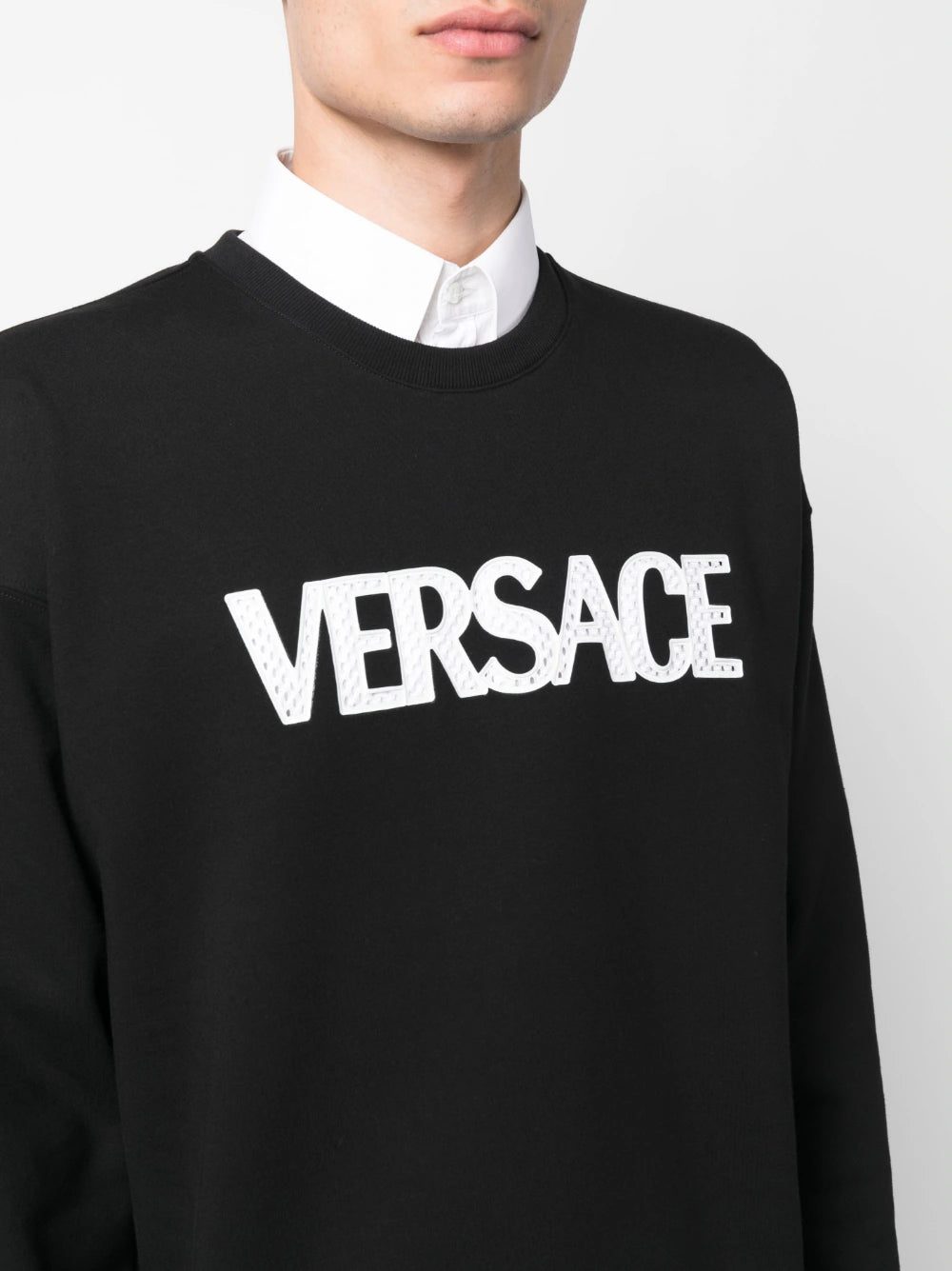 Versace mesh logo appliqué sweatshirt - Image 4
