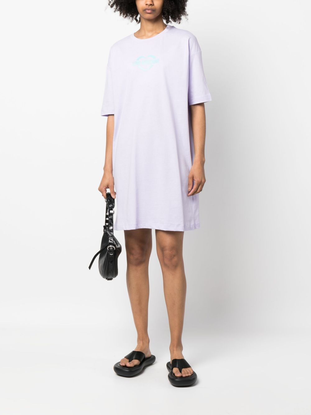 Love Moschino logo-print cotton T-shirt dress - Image 5