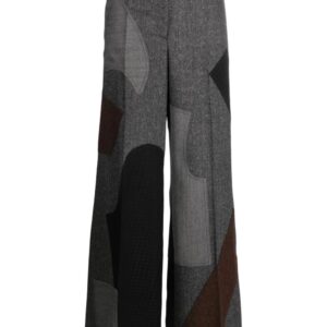 Moschino  patchwork-design palazzo trousers