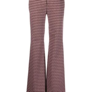 Moschino  graphic-print flared trousers