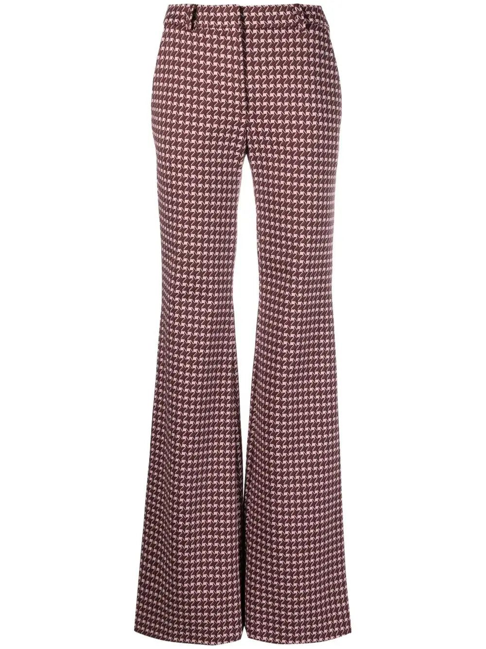 Moschino graphic-print flared trousers