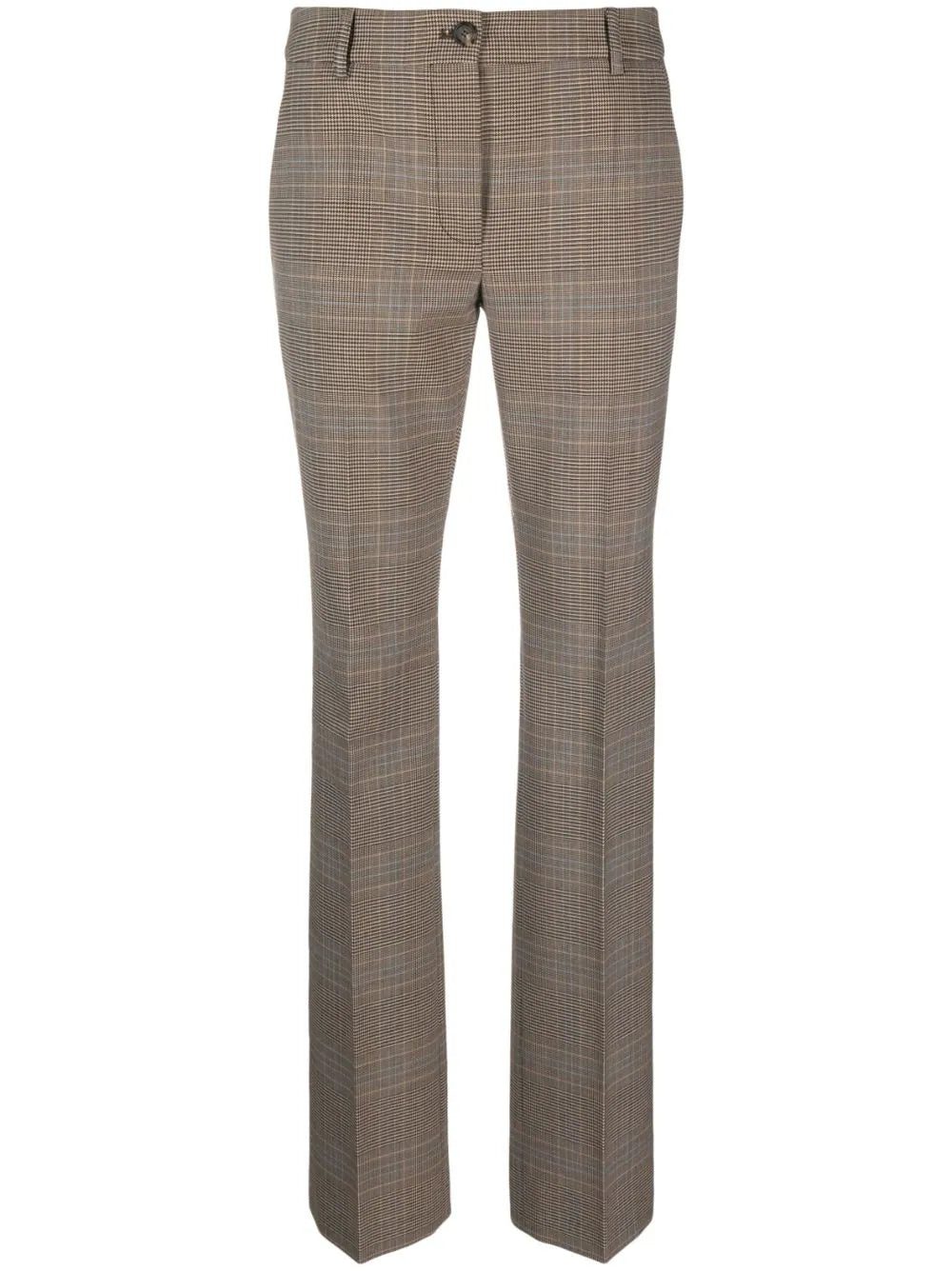 Moschino checked straight-leg trousers