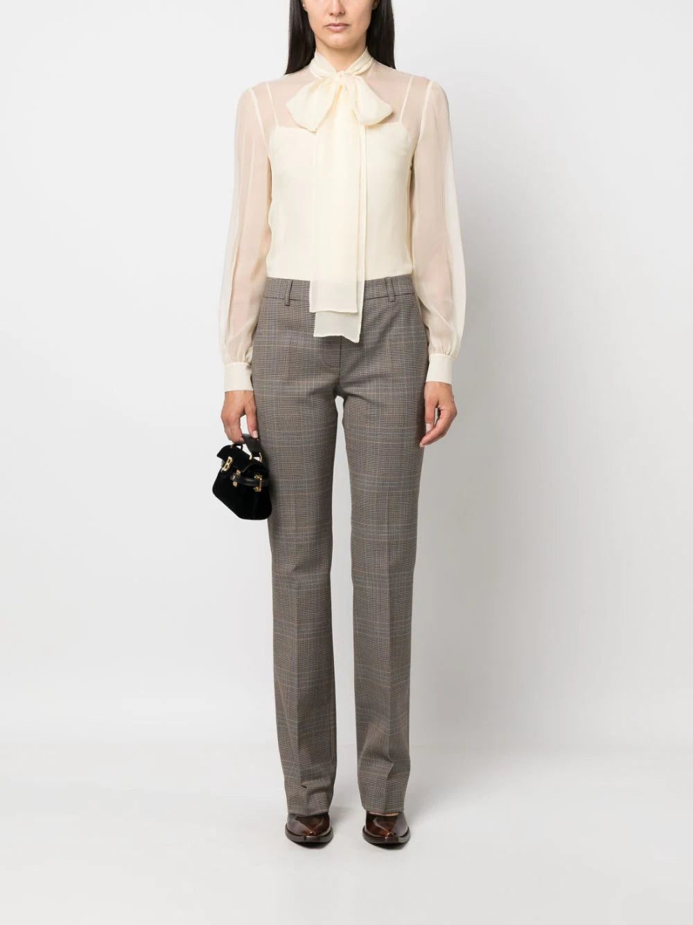 Moschino checked straight-leg trousers - Image 2