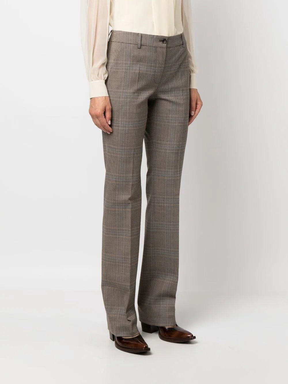 Moschino checked straight-leg trousers - Image 3