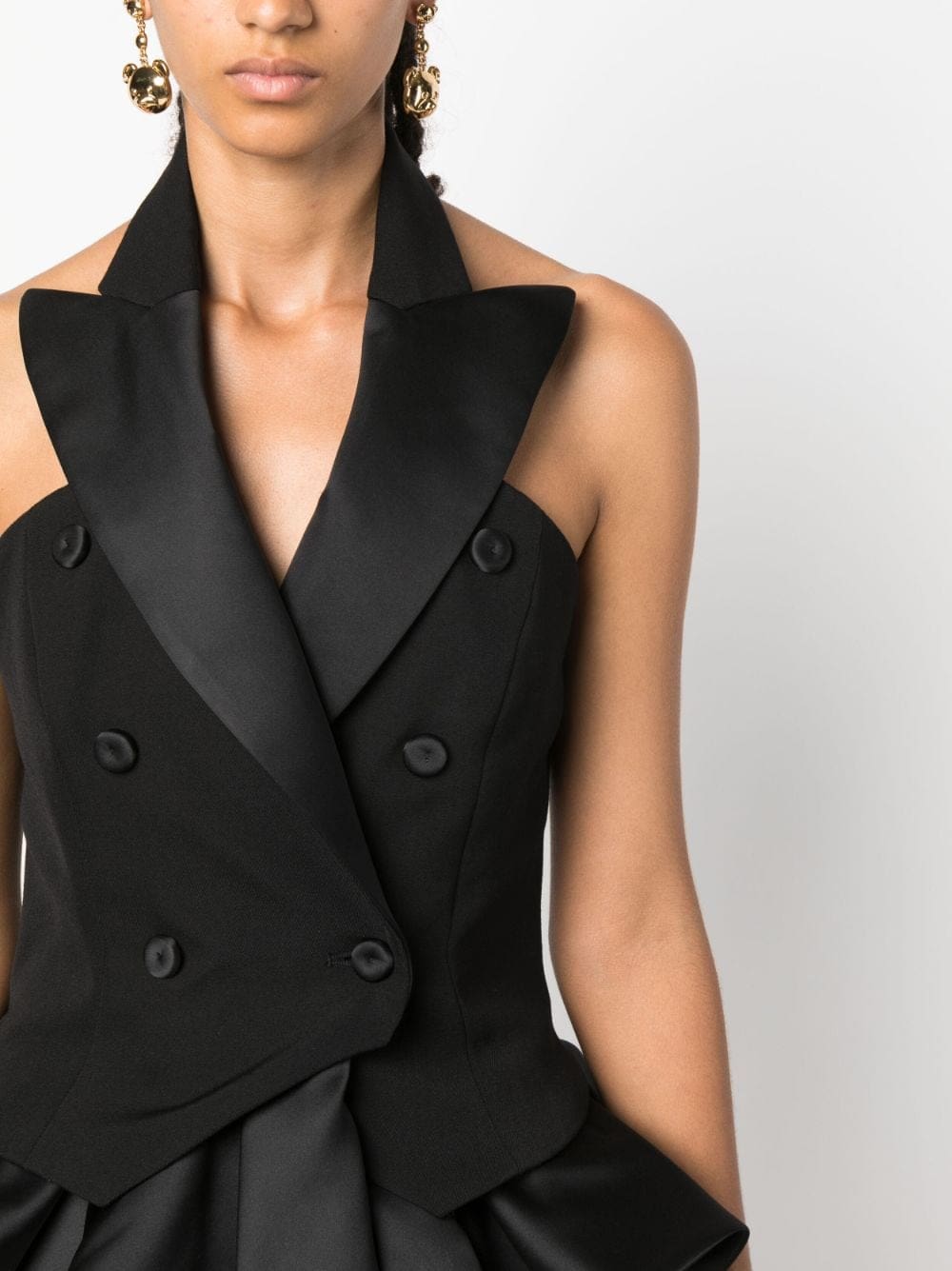 Moschino double-breasted sleeveless blazer top - Image 5