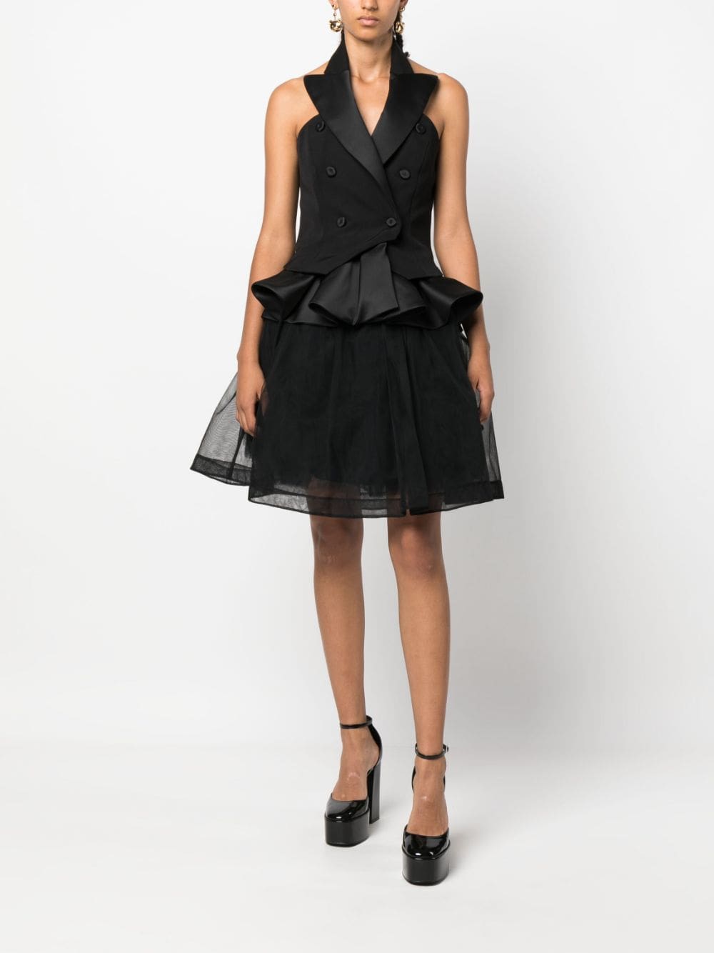 Moschino double-breasted sleeveless blazer top - Image 2