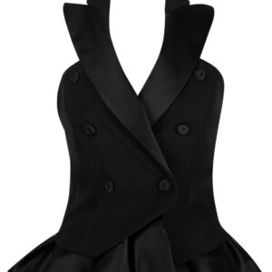 Moschino double-breasted sleeveless blazer top