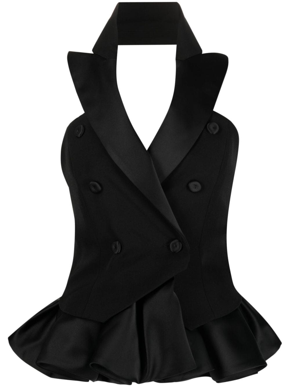 Moschino double-breasted sleeveless blazer top