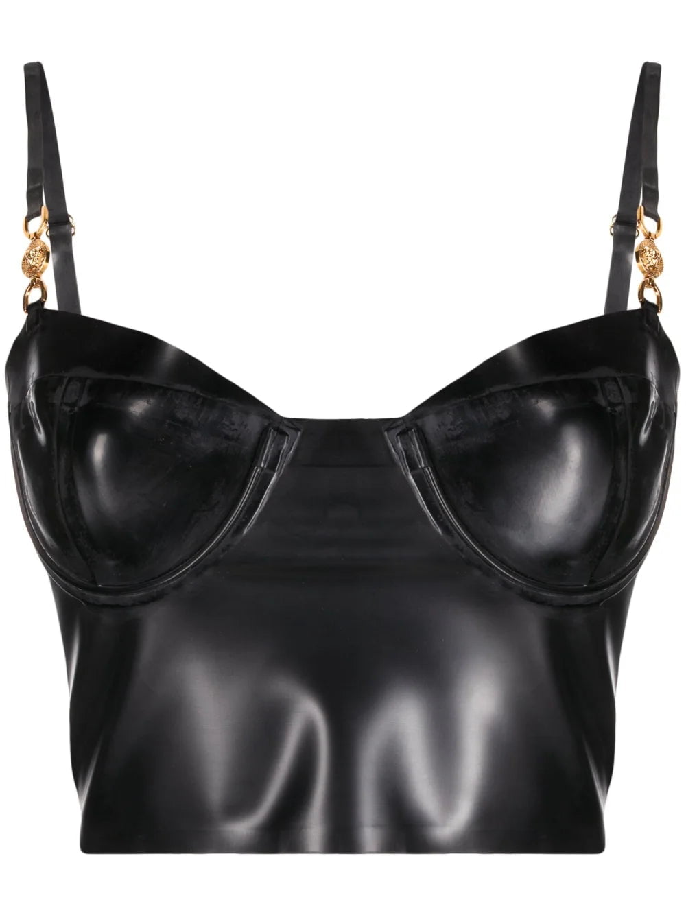 Versace patent bustier top