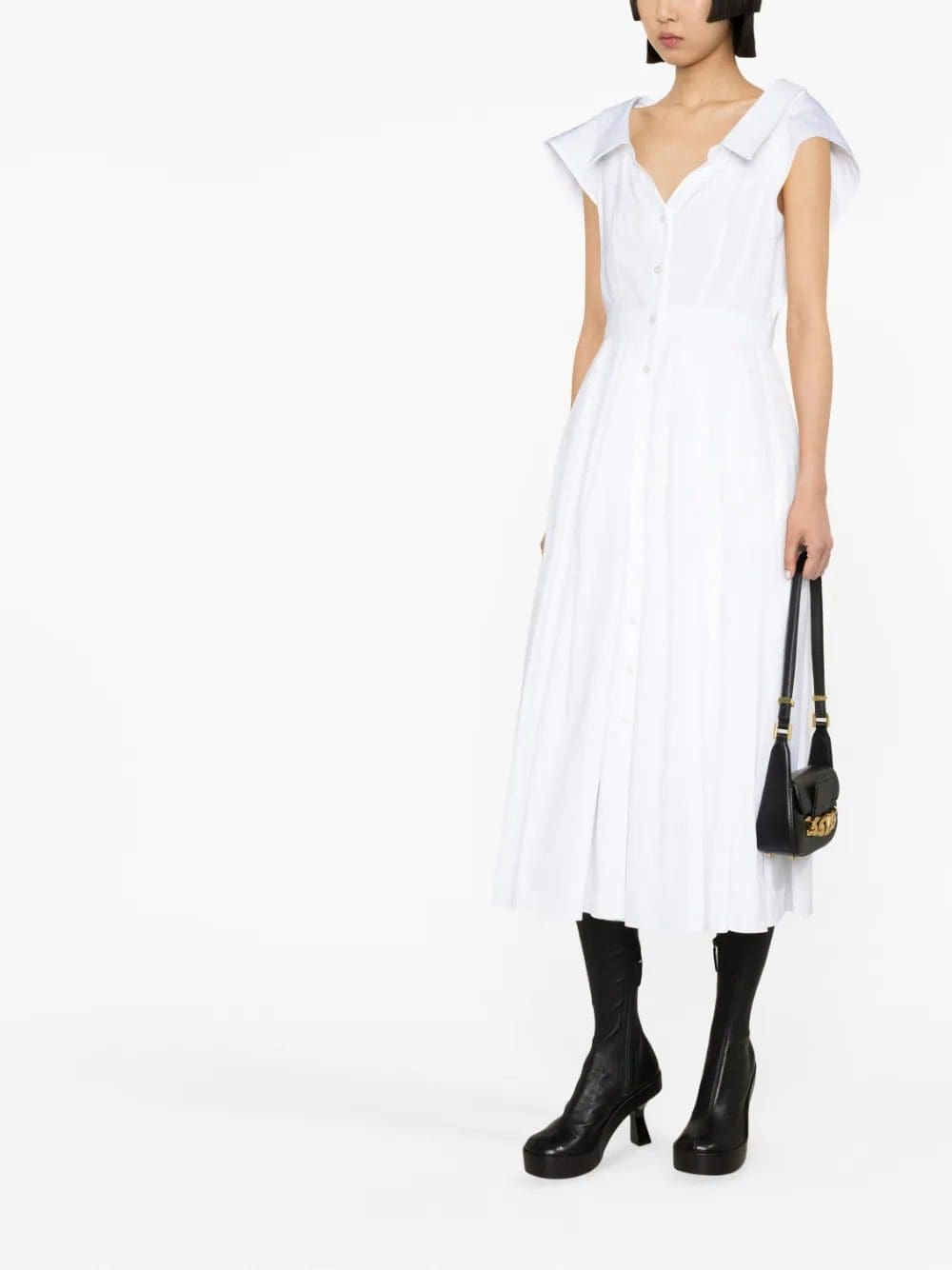 Alexander McQueen flared cotton shirtdress - Image 2