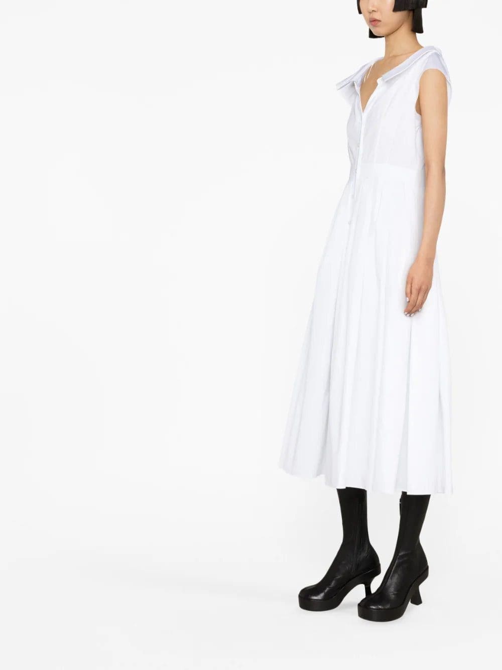 Alexander McQueen flared cotton shirtdress - Image 4